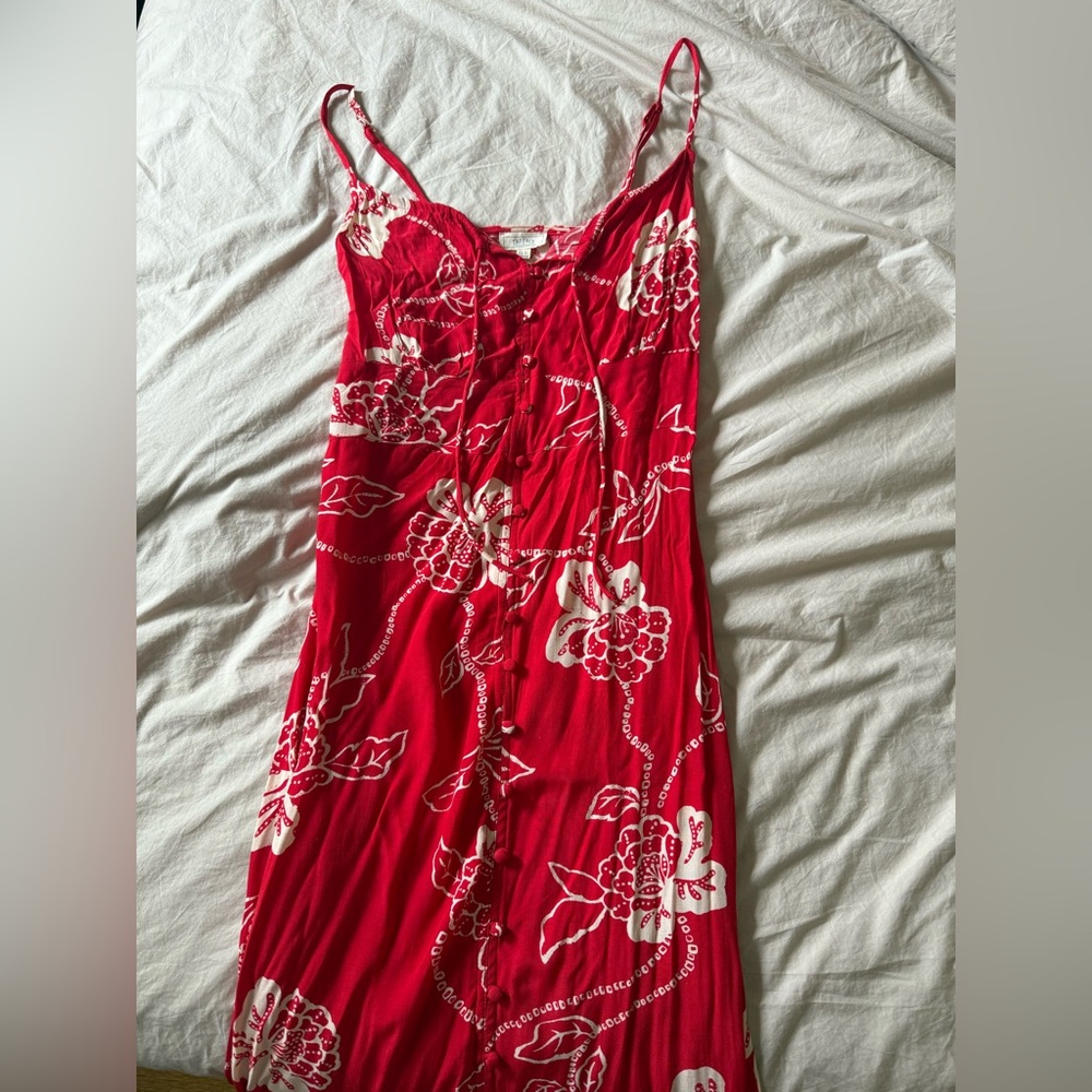 FatFace- Red Floral Dress